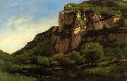 Gustave Courbet Rocks at Mouthier oil painting artist